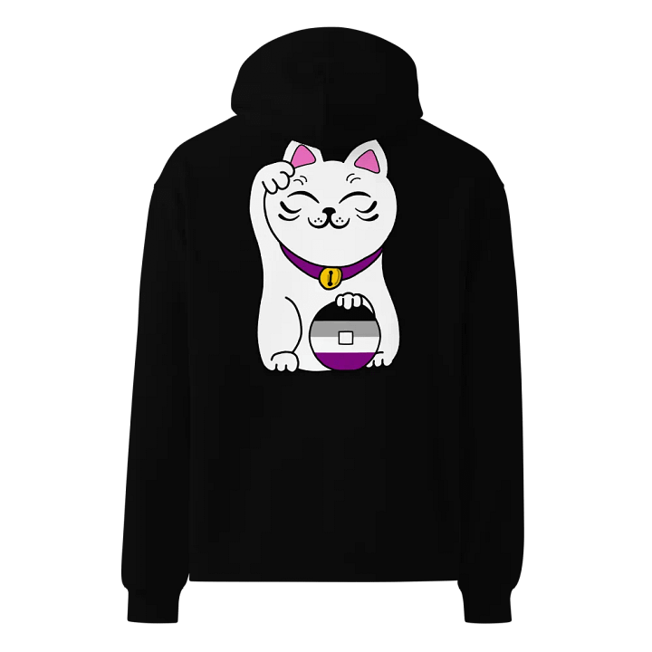 Maneki neko asexual pride hoodie product image (6)