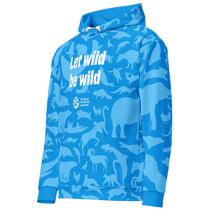 Animal Print Hoodie - Blue on blue product image (2)