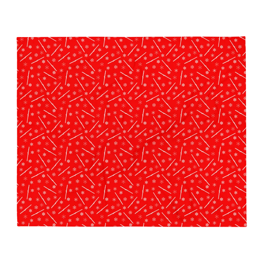 Scattered Flutes and Snowflakes Throw Blanket - Alto Flute product image (4)