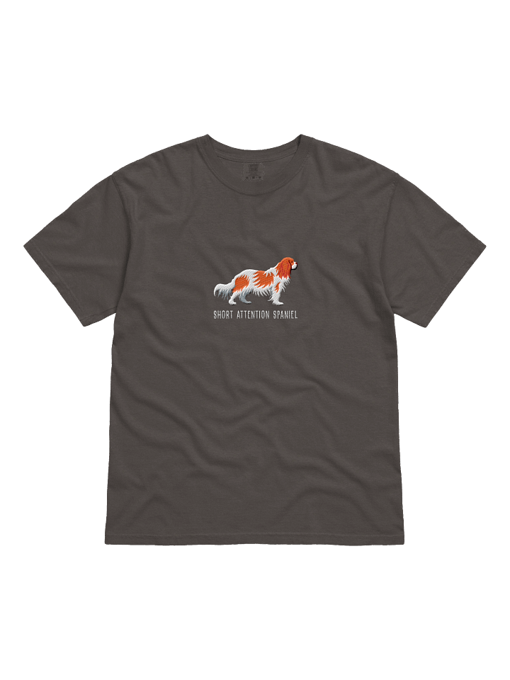 Short Attention Spaniel T-Shirt(Embroidered) of a Cavalier King Charles Spaniel(Blenheim) product image (1)