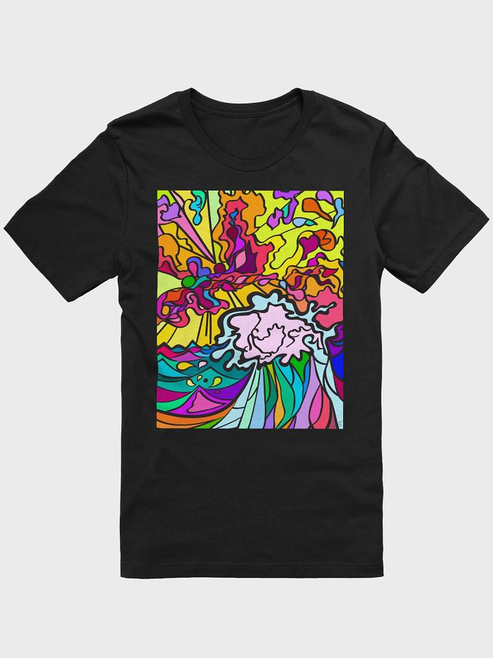 Vibrant Swirls Unisex T-Shirt – Wave at Sunset product image (7)