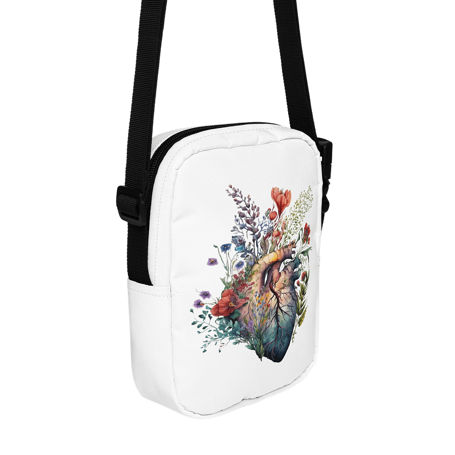 Wildflower Anatomy Heart Utility Crossbody Bag – Watercolor Floral product image (1)