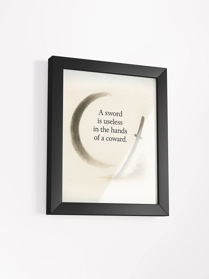 "A Sword Is Useless in the Hands of a Coward" — Nichiren Buddhism Wall Art for Courage and Faith product image (23)