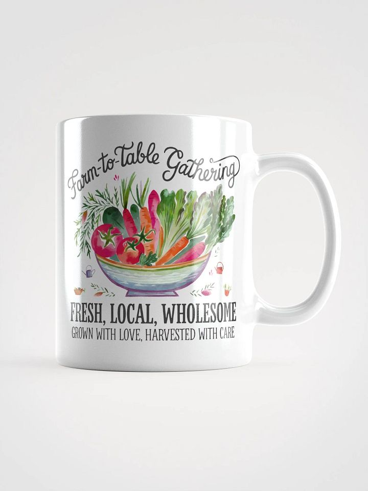 Farm to Table Gathering White Glossy Mug product image (1)