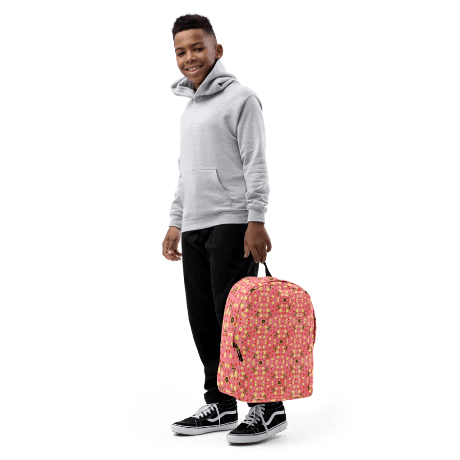 Hearts and Flowers Pink Backpack product image (8)