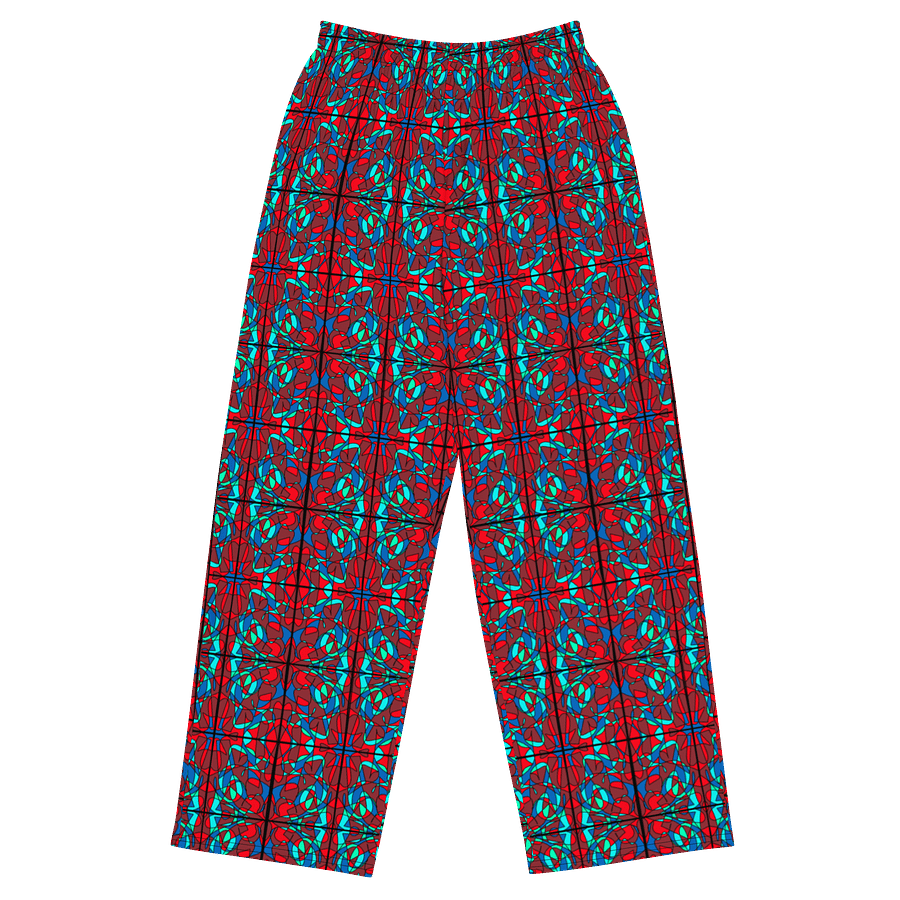 Red Stained Glass - All-Over Print Wide-Leg Pants product image (5)