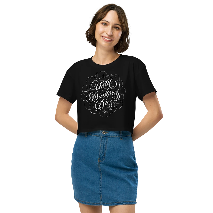 Until Darkness Dies (swirls design) Women's Premium Crop Top product image (5)