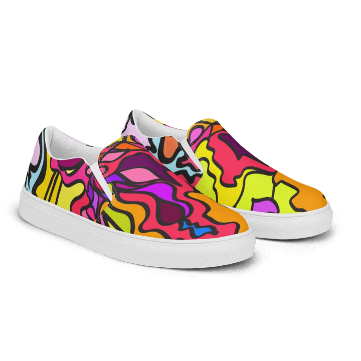 Energize Your Style with Abstract Canvas Shoes - Wave at Sunset product image (2)
