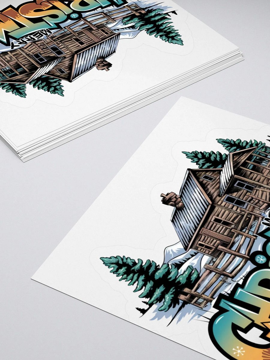 Western Christmas Graffiti Art: Urban Holiday Design with Rustic Charm product image (12)
