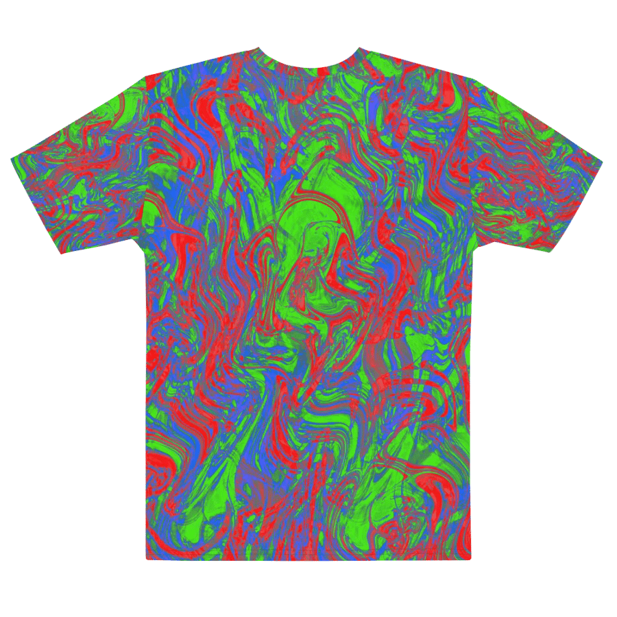 Techno Pattern T-Shirt in Red, Green, Blue, and Purple product image (6)