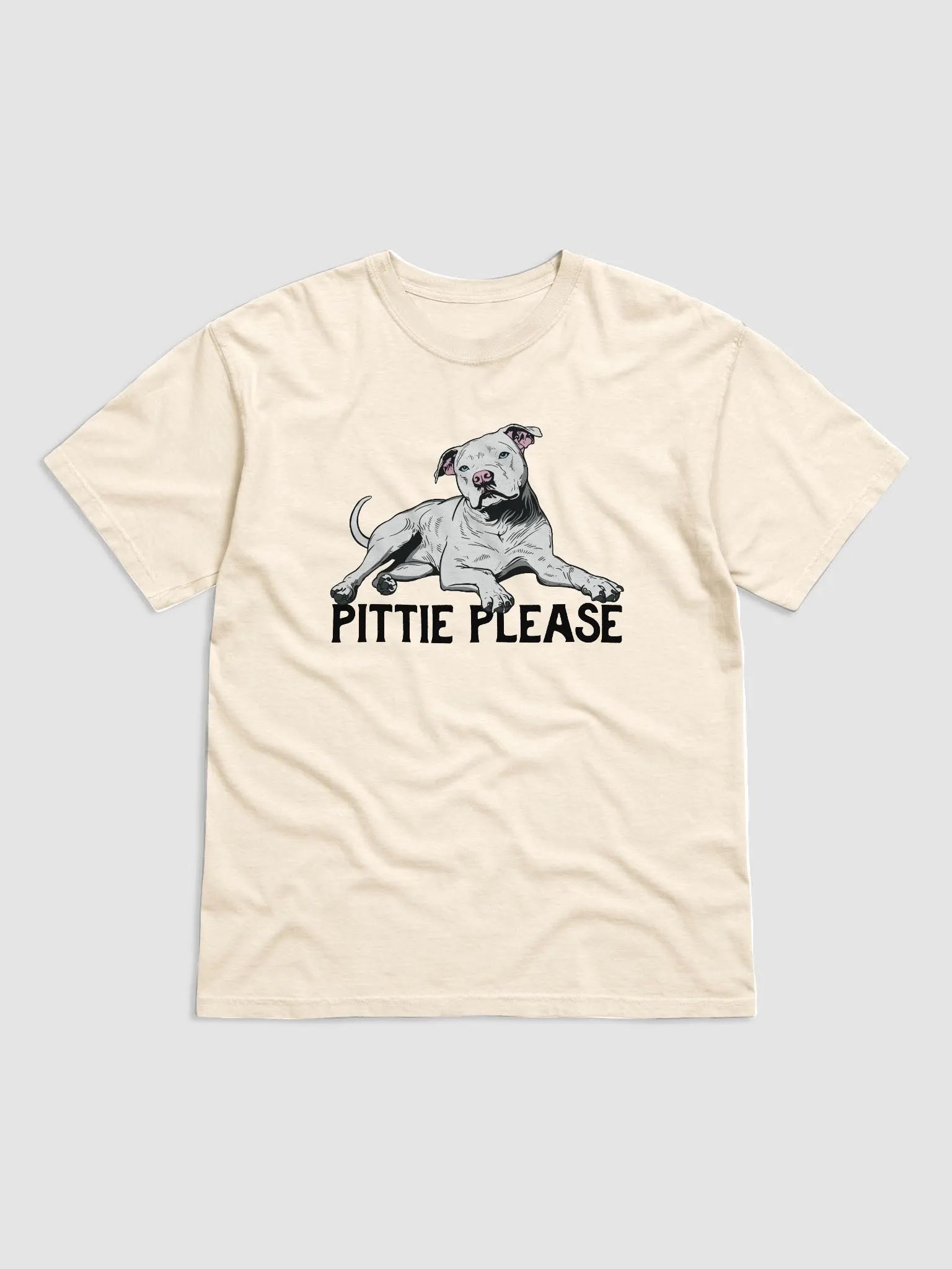 Pittie Please T-Shirt of a Pitbull (White) | Funny T-Shirt for Pittie, Staffordshire, and Bully Owners product image (29)