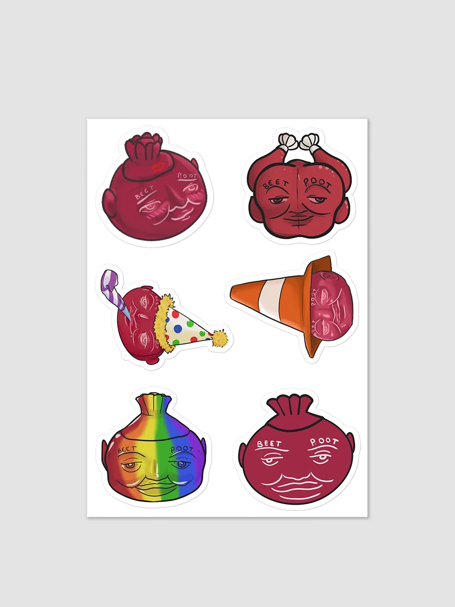Beet Poot kiss cut sticker sheet product image (2)