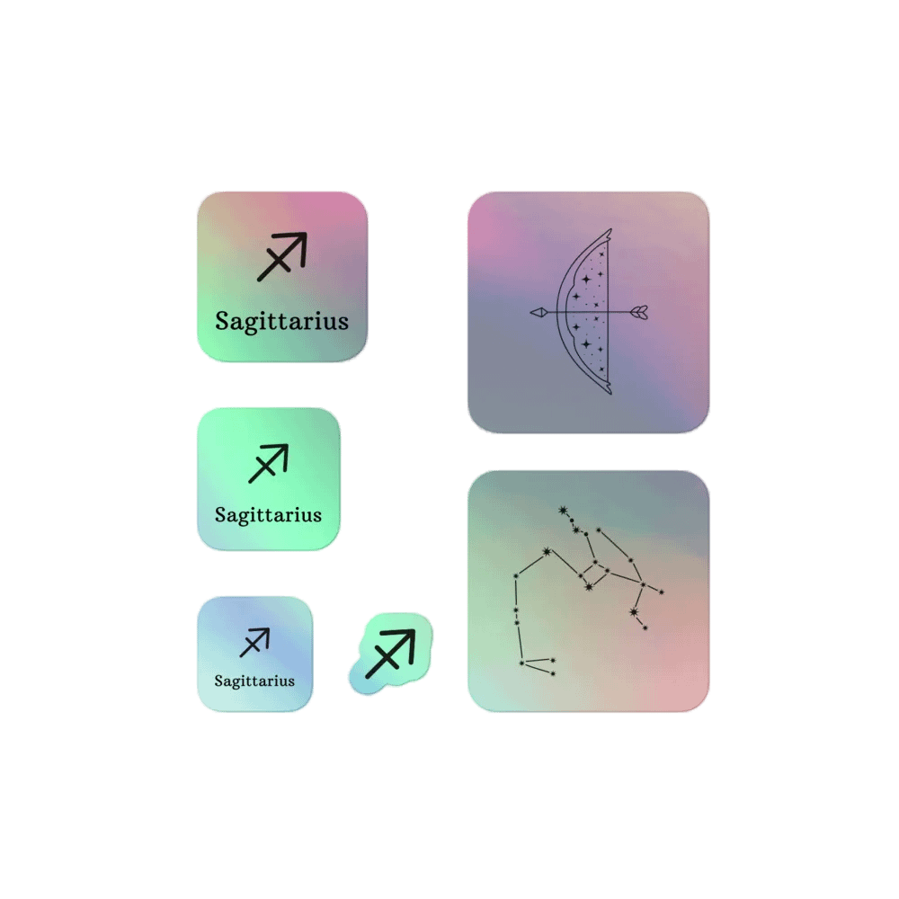Zodiac Sagittarius - Holographic Sticker Set product image (1)