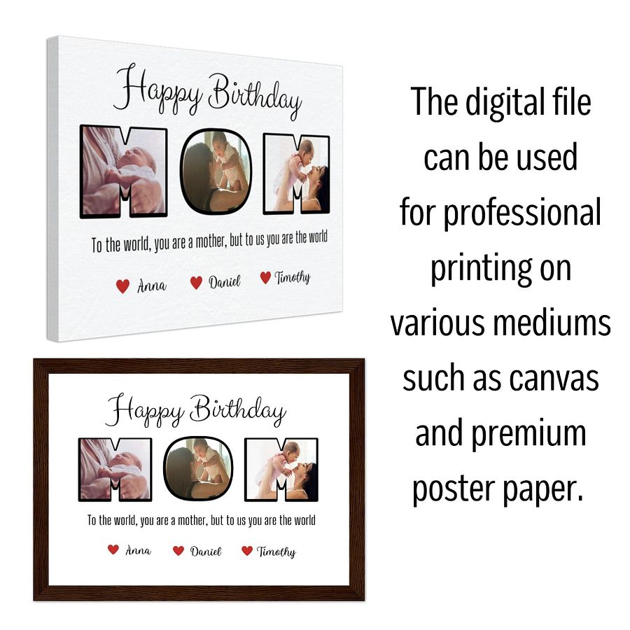 Mum/Mom Photo Collage Canva Template product image (6)