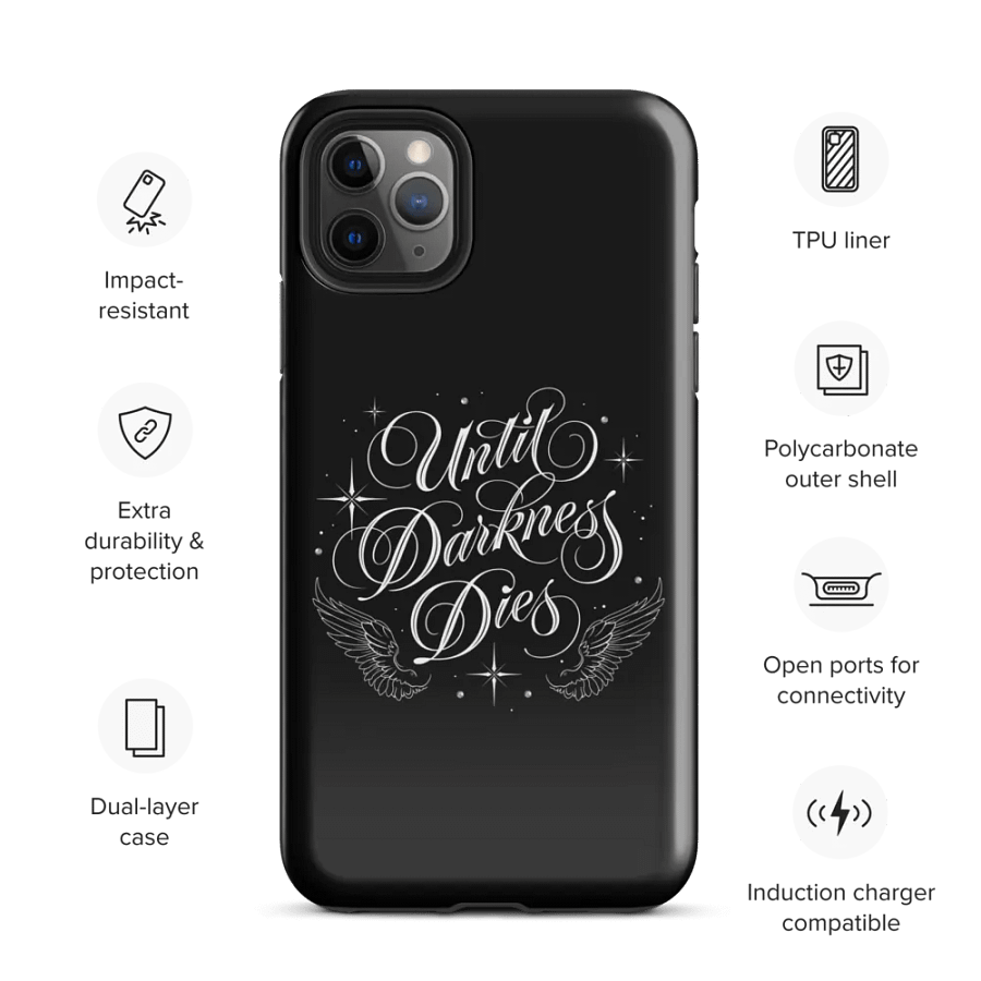 Until Darkness Dies (wings design) iPhone Case product image (2)