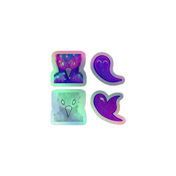 TheSpaceCr0w Subscriber Badges Holographic Stickers product image (1)
