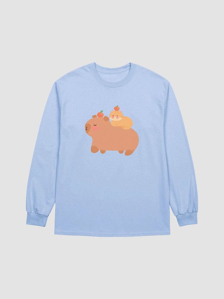 Capybara & Orange Cat Long Sleeve Tee product image (1)
