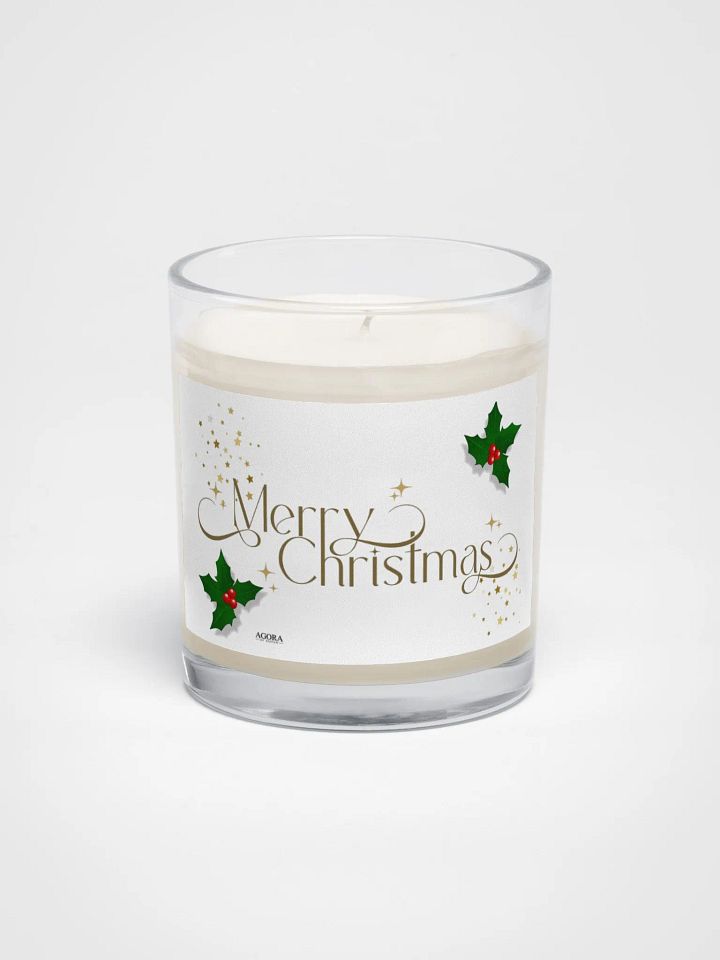 Golden Stars Merry Christmas Soy Candle product image (1)