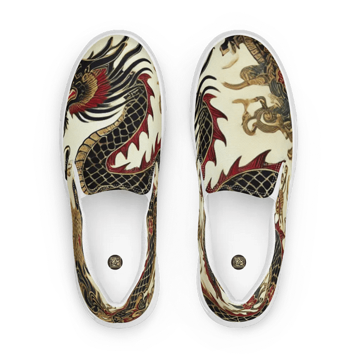 Dragon Blossom Slip-On Canvas Shoes product image (1)
