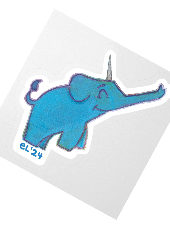Elephant Unicorn Sticker product image (2)