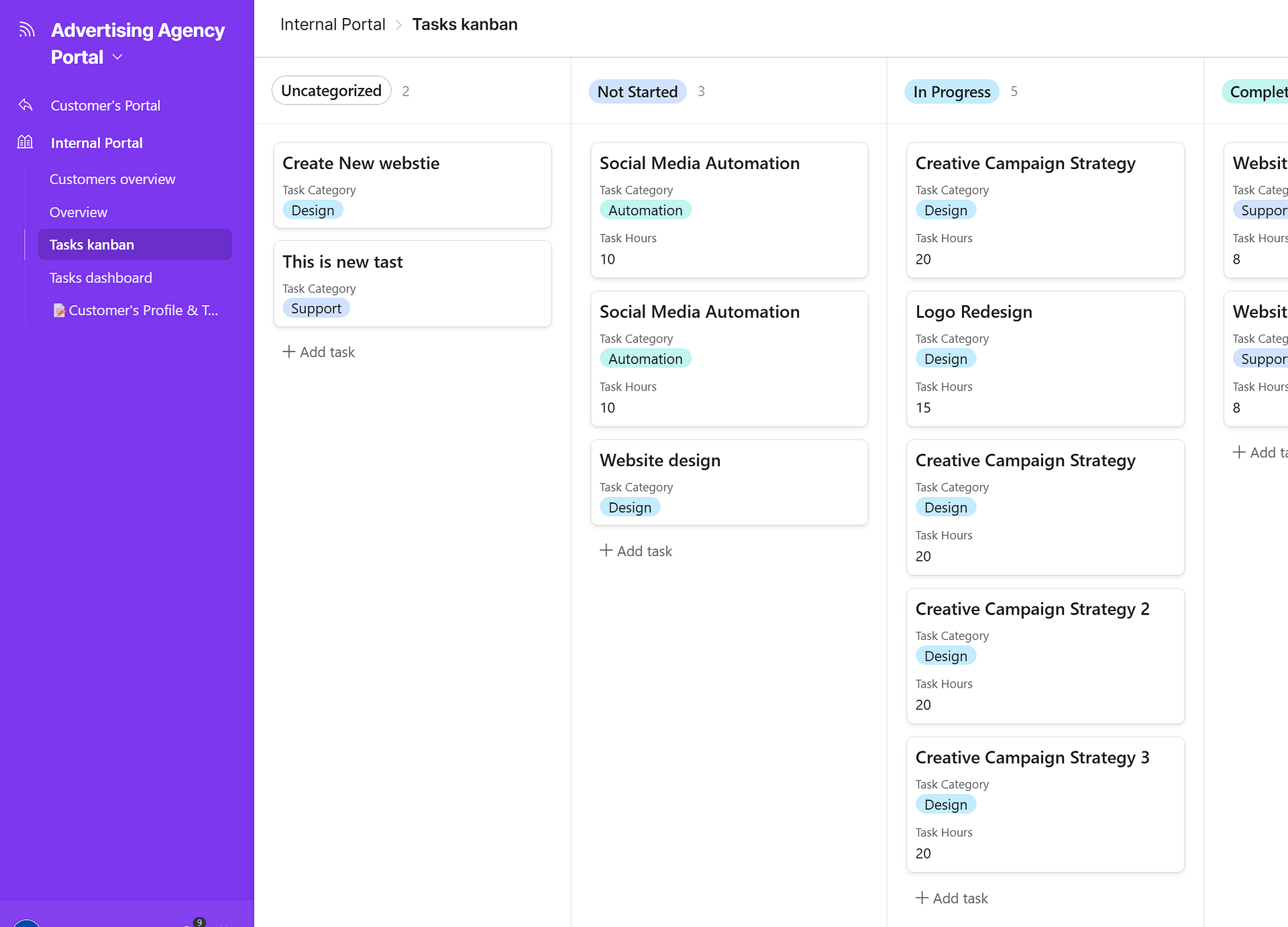 Agency Client Portal in Airtable - base & interfaces template product image (3)