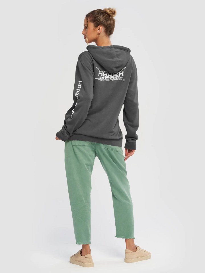 Pigment Dyed Hoodie - White HApex Gear Black Logo product image (62)