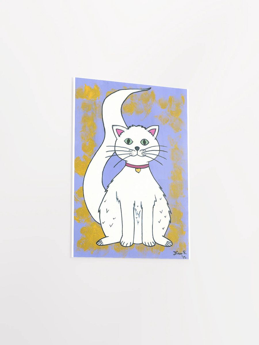 Cat (art by Dina R.) acrylic painting picture - Enhanced Matte Paper Poster (in) product image (9)