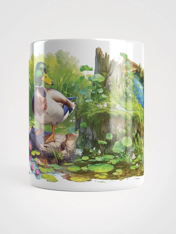 Tranquil Duck Pond White Glossy Mug product image (2)
