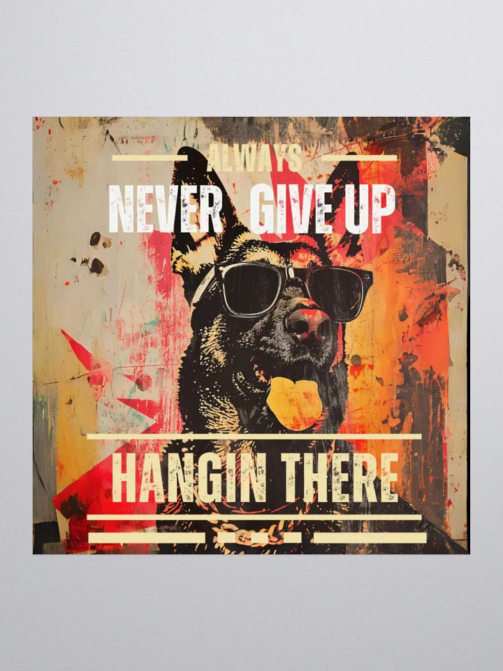 Hangin There German Shepherd Kiss Cut Sticker product image (1)