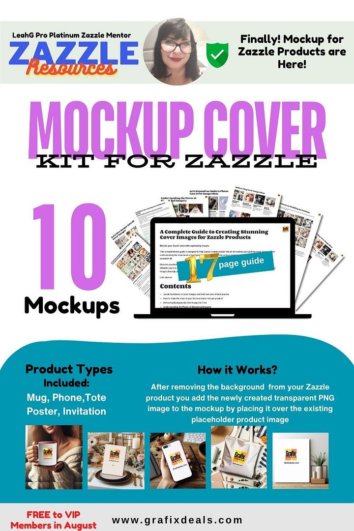 Zazzle Product Mockup Templates for Cover Images - Plus 17 Page Guide product image (1)