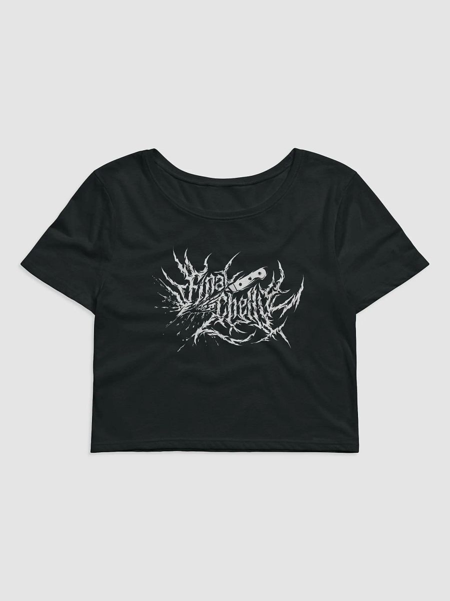 Metal Logo White Womens Printed Crop Top product image (1)