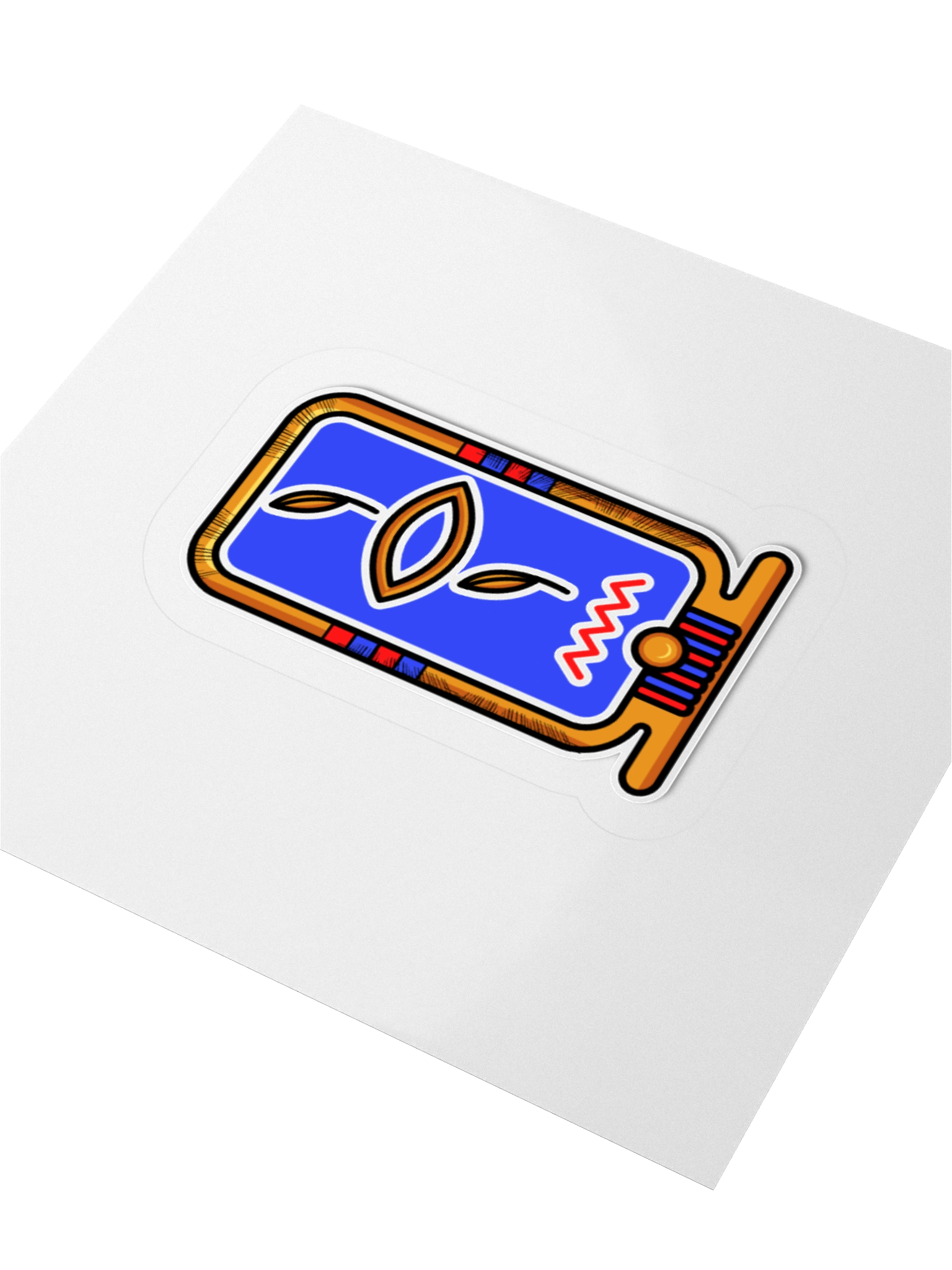 Eren's Blue Egyptian Cartouche Kiss Cut Stickers product image (3)