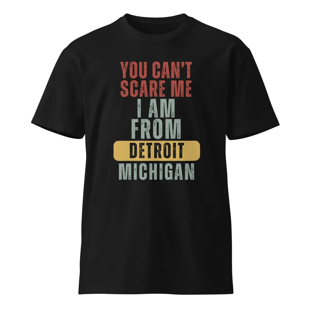 Detroit You Cant Scare Me I Am From Michigan Unisex Premium T-Shirt product image (1)