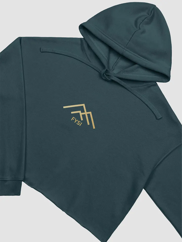 Graphic logo fleece crop hoodie product image (2)