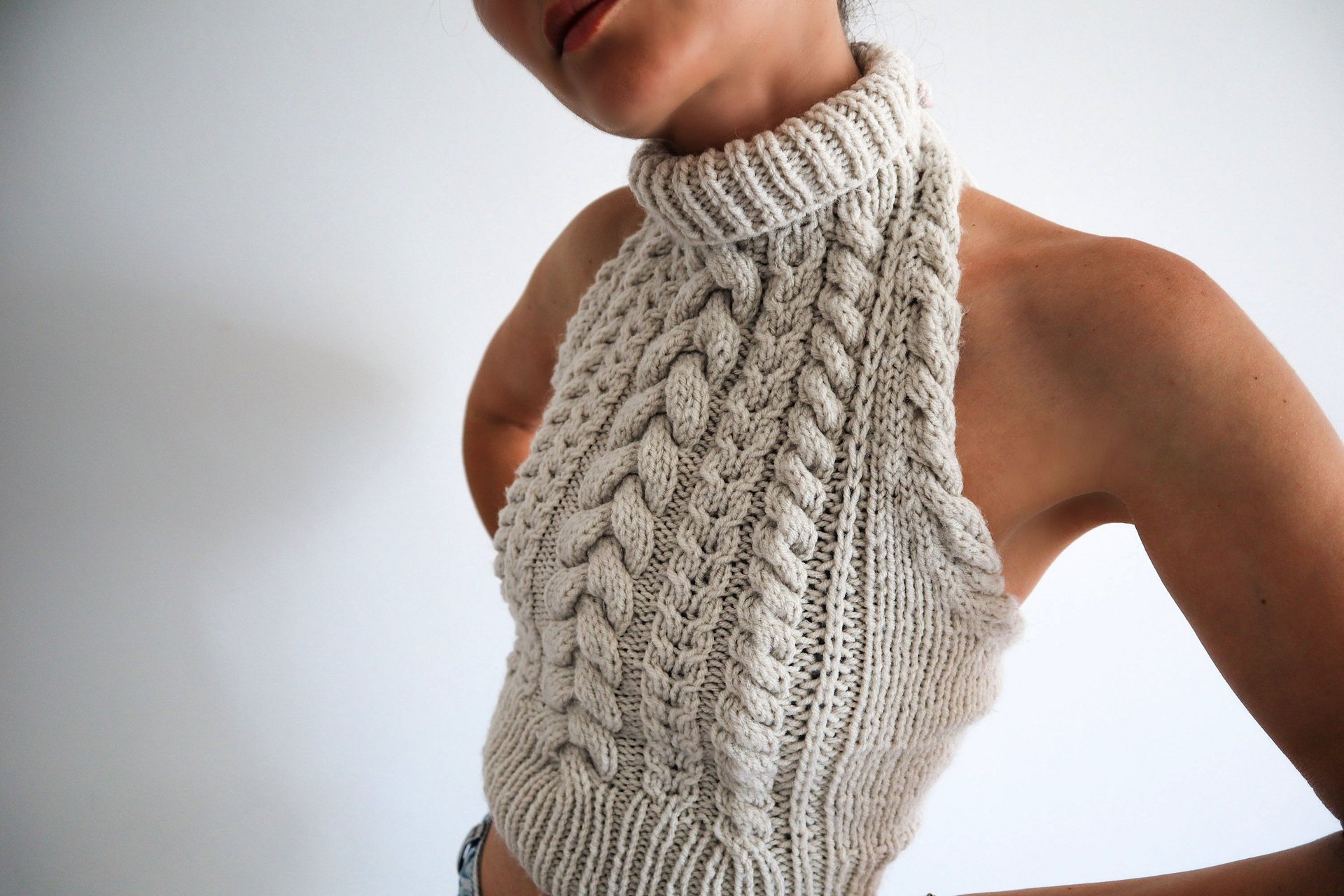 Copious Cables – Cable Knit Halter Top Pattern product image (5)