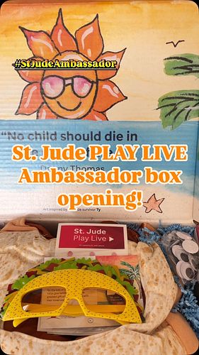 Every year @stjudeplaylive sends #StJudeAmbassador ‘s a box to get ready to raise money for the kiddos! It’s always filled wi...
