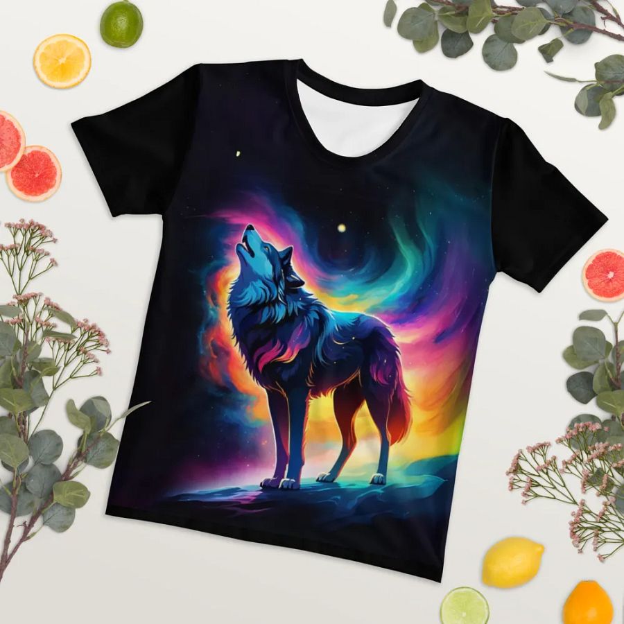 Wolf All Over Print T-shirt product image (7)