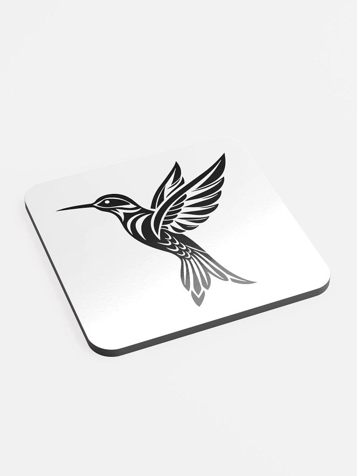 Sleek Glossed Hummingbird Cork Coaster product image (2)
