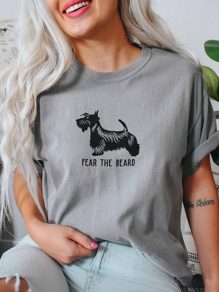Fear the Beard T-Shirt(Embroidered) of a Scottish Terrier product image (2)