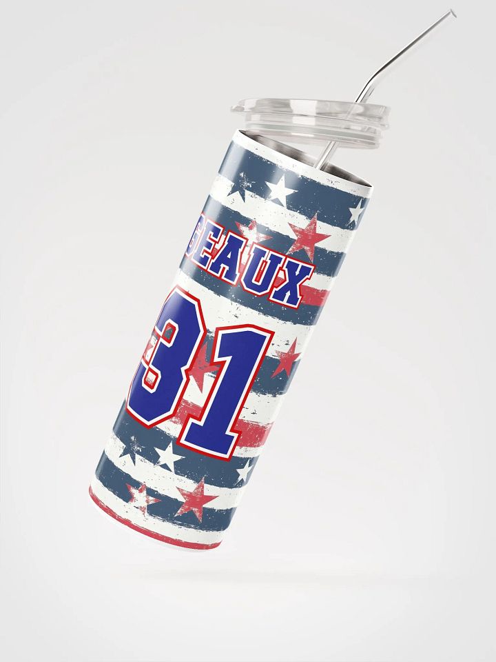 Geaux 31 - Vintage Stars & Stripes Pattern Stainless Steel 20oz Tumbler product image (2)