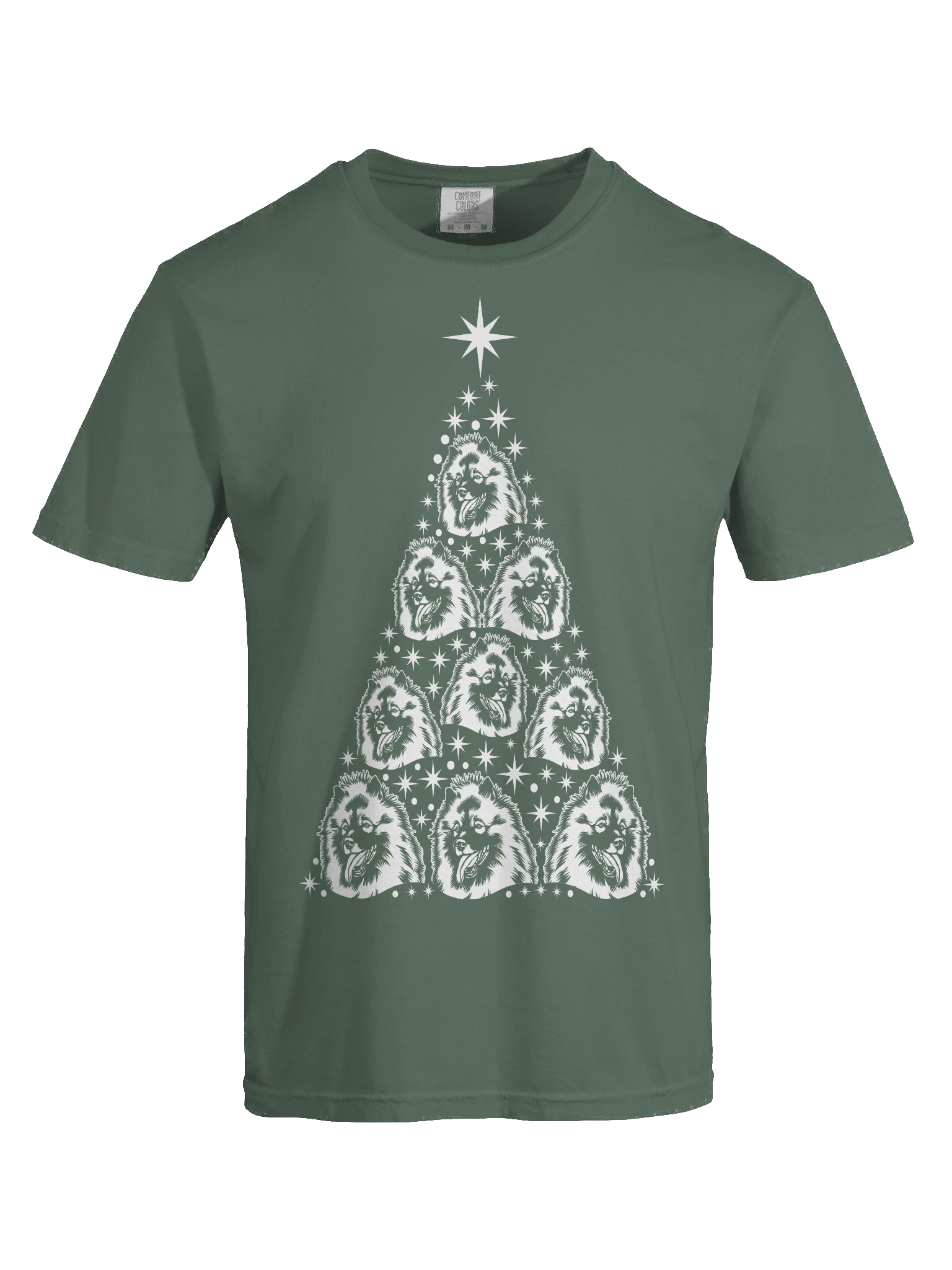 Keeshond Christmas Tree T-Shirt product image (9)