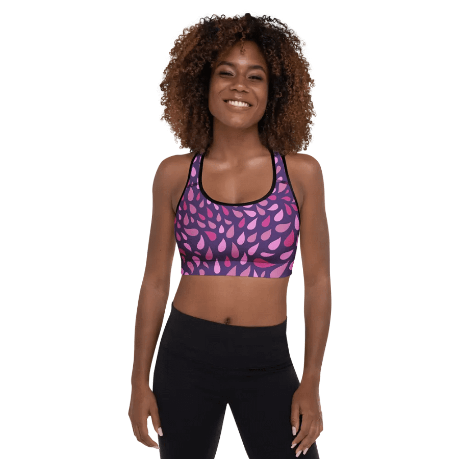 Spiral Swirl Pink & Purple Sports Bra product image (4)