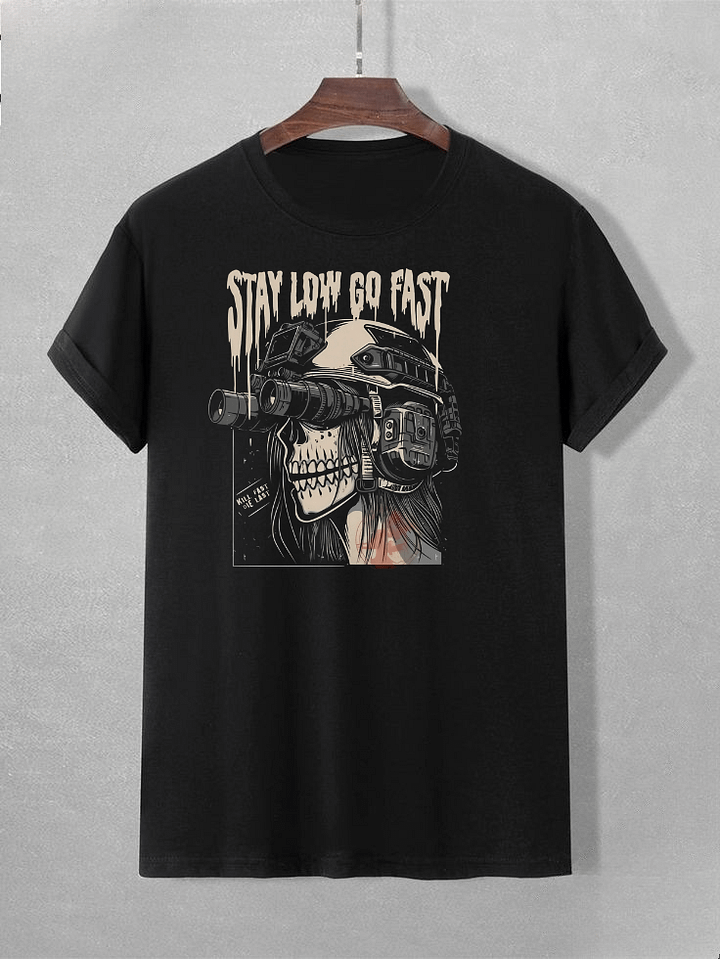 Stay Low Go Fast Military Skeleton T-Shirt product image (1)