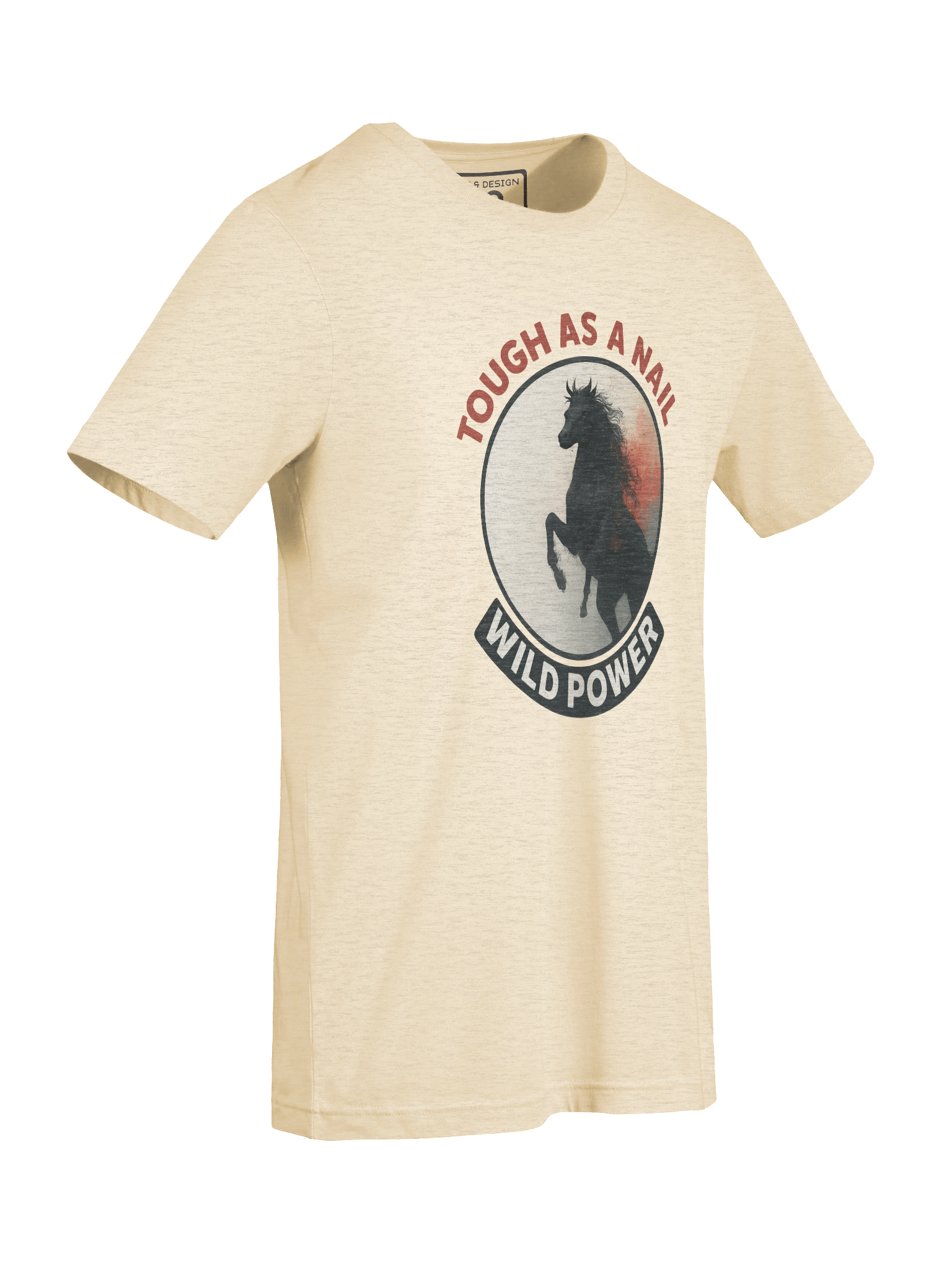 Tough as a Nail – Wild Power Horse Shirt Bold Equestrian Graphic Tee by M-Art and Design product image (72)