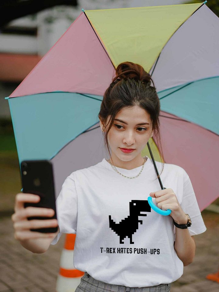 T-Rex Hates Push Ups – Funny Dinosaur Gym Tee product image (1)