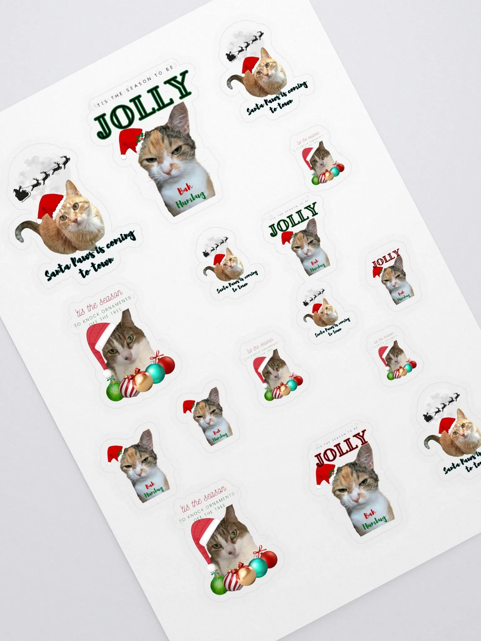 Festive Feline Christmas Sticker Sheet product image (1)