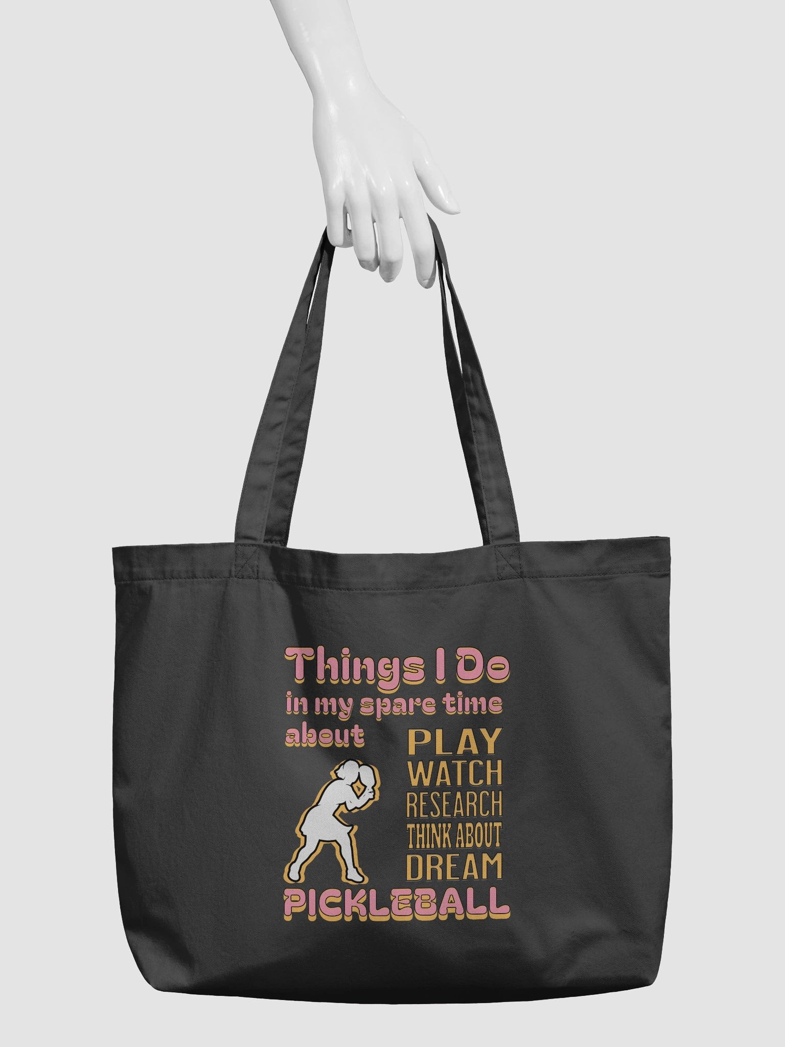 Things I Do In My Spare Time About Pickleball Passion Organic Tote product image (6)