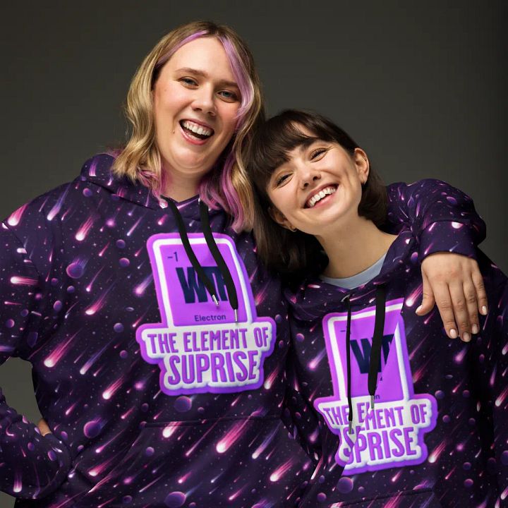 Funny WTF All Over Print Hoodie product image (2)