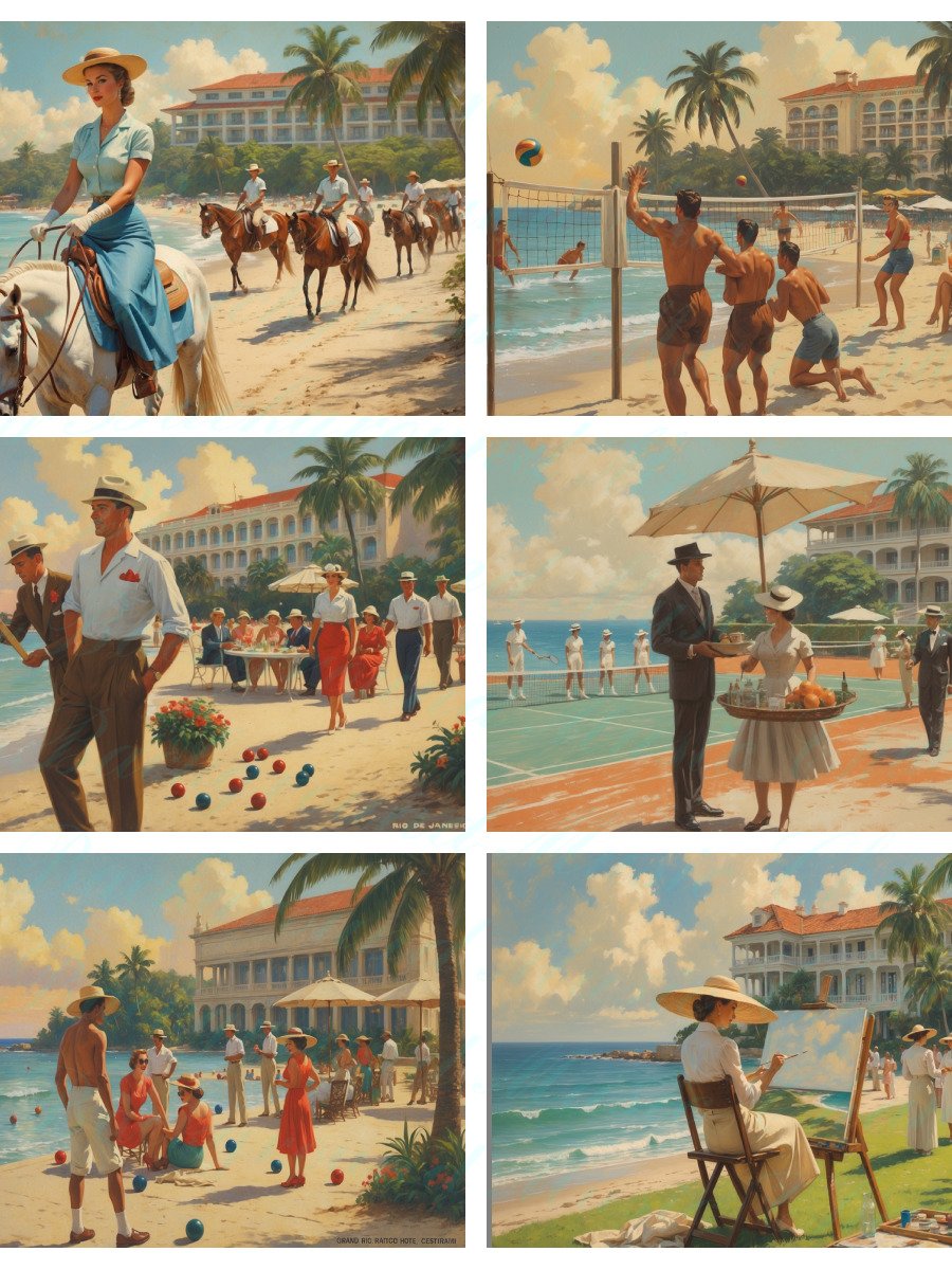 Bossa Nova 1960s Acoustic Jazz Guitar Brazil (Episodes 1–6) • 6 Vintage Rio Images • 3 Sizes Each • Pro Photo Bundle (18 Files) product image (1)