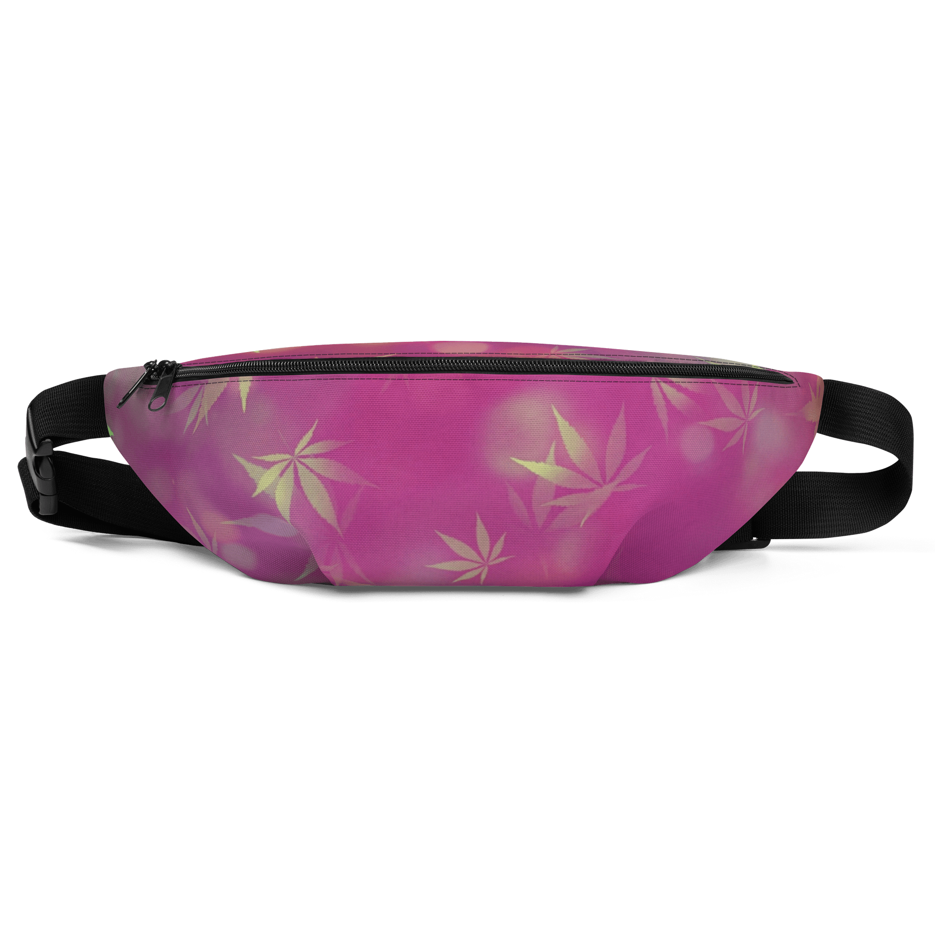 Maroon & Gold Bokeh Cannabis Leaf Pattern Fanny Pack product image (2)